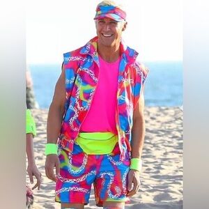 BARBIE 2023 RYAN GOSLING RAINBOW SHIRT & SHORTS